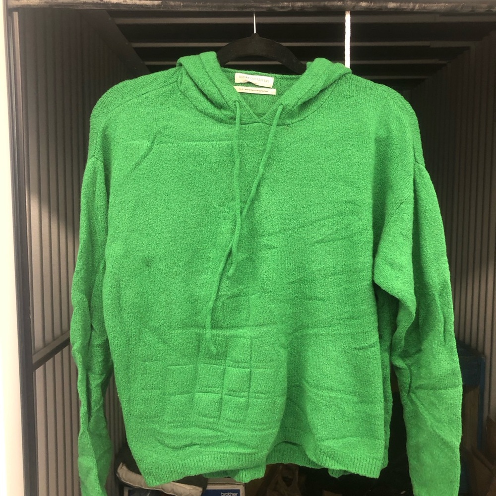 Green knit hoodie Urban Outfitters